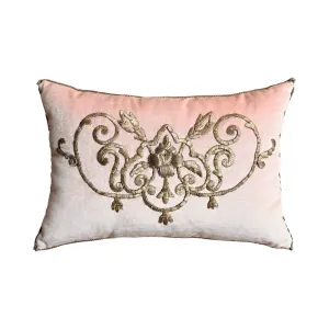 Antique Ottoman Empire Raised Warm Silver Metallic Embroidery (#E091324 | 13 x 19")