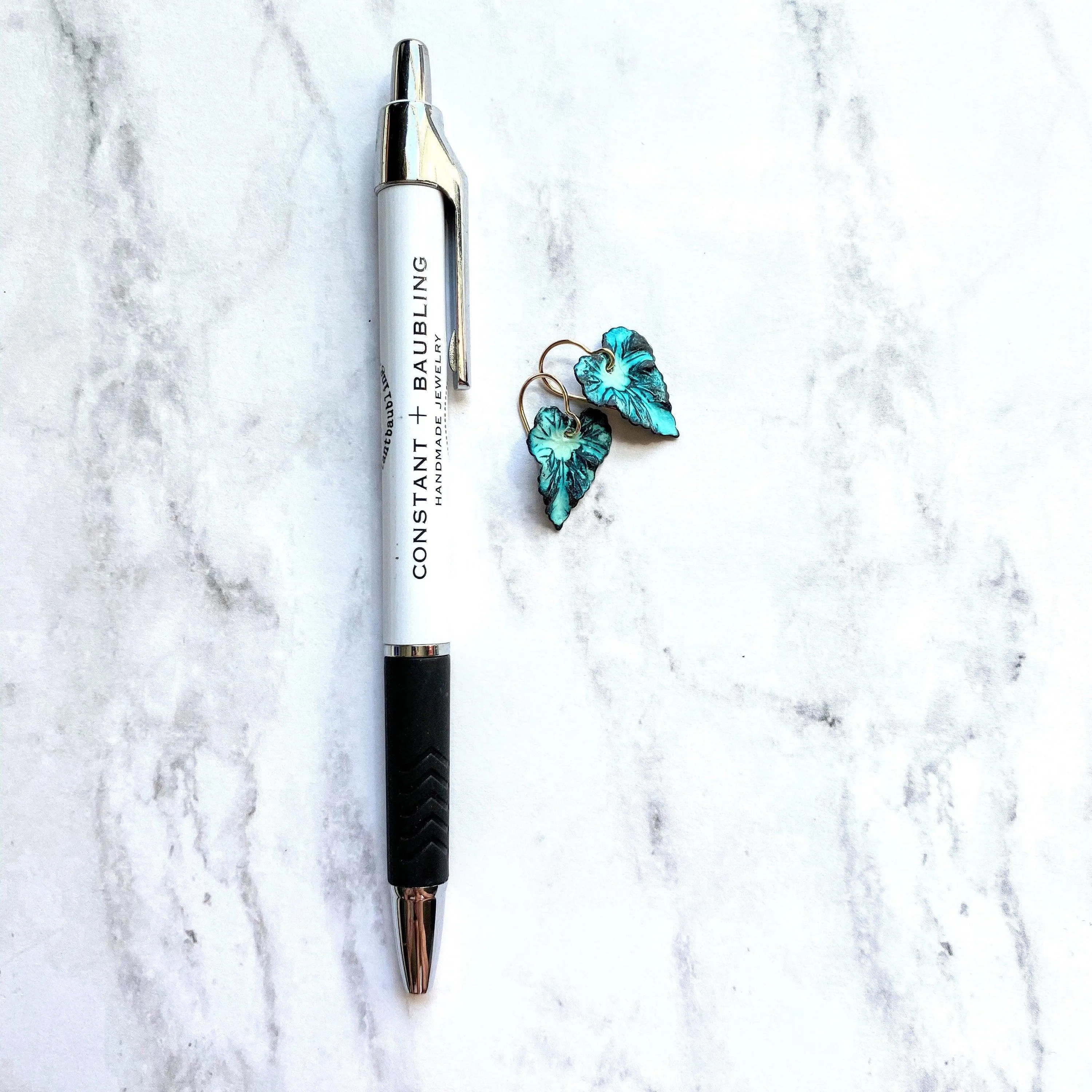 Aqua Leaf Earrings, 14K gold fill hooks, blue green leaf earrings, verdigris patina leaves, patina earrings, wavy leaf earrings large leaves