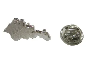 Armenia Map Shape and Flag Design Lapel Pin