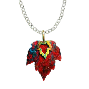Autumn Fire Leaf Necklace, #N5401X