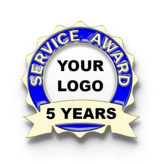 Award Pins with Custom Bottom Years & Center Logo