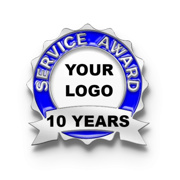 Award Pins with Custom Bottom Years & Center Logo
