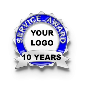 Award Pins with Custom Bottom Years & Center Logo