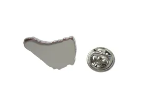 Barbados Map Shape Lapel Pin