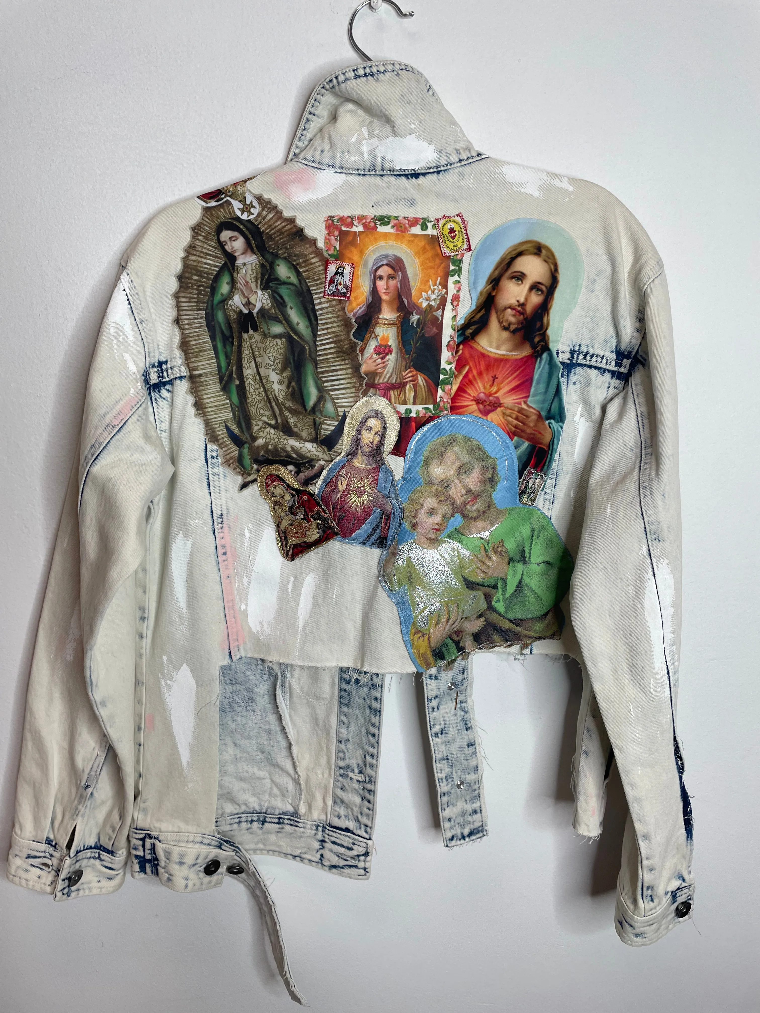 Blessed all over Denim Jacket