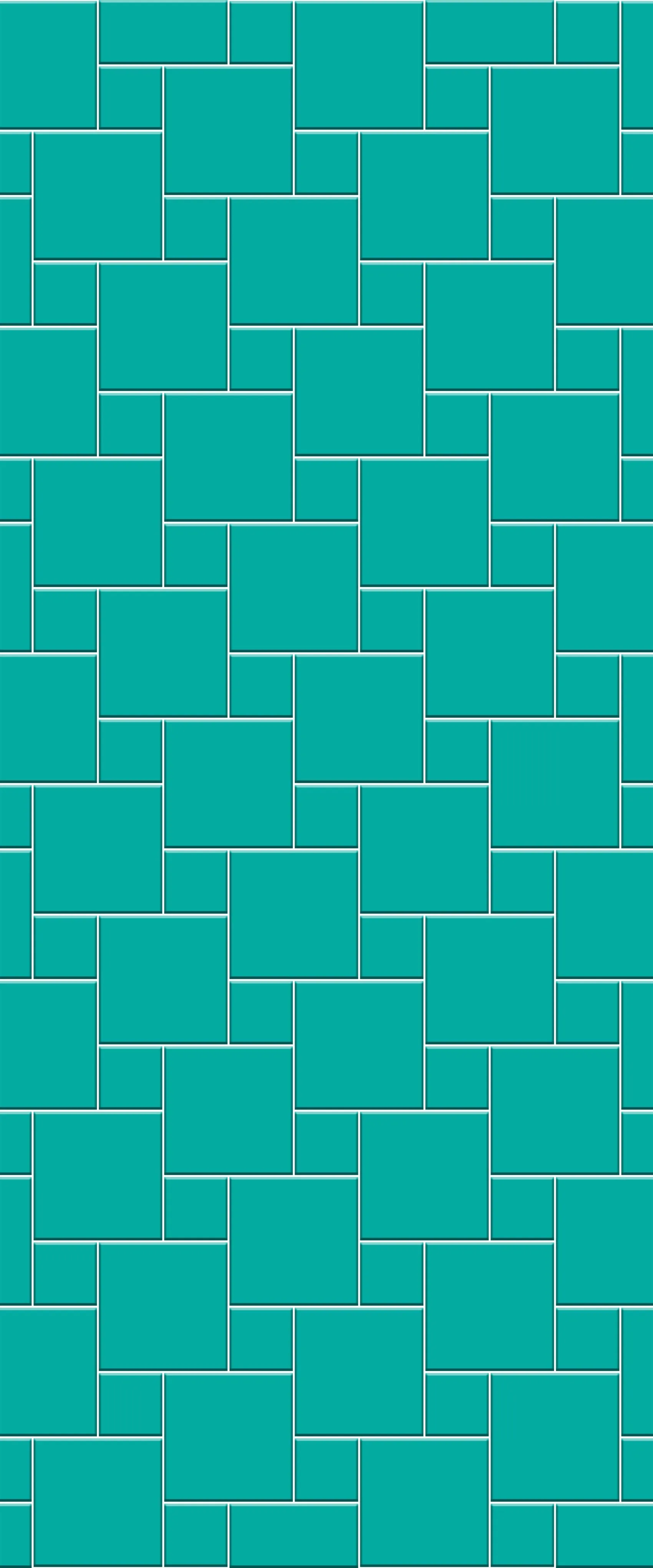 Blue Pin Wheel Tile Acrylic Shower Wall Panel 2440mm x 1220mm (3mm Thick)