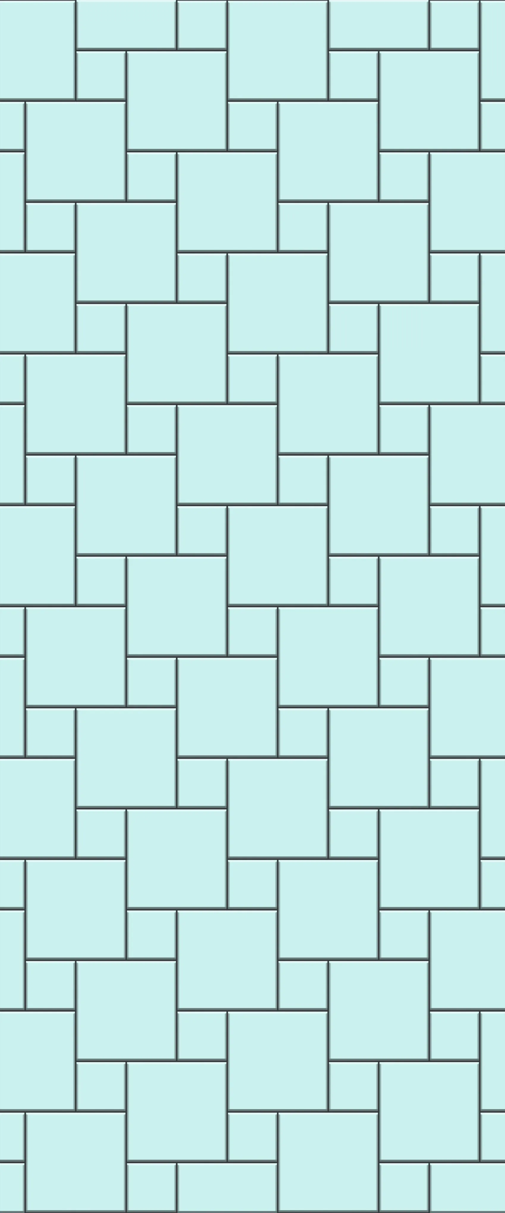 Blue Pin Wheel Tile Acrylic Shower Wall Panel 2440mm x 1220mm (3mm Thick)