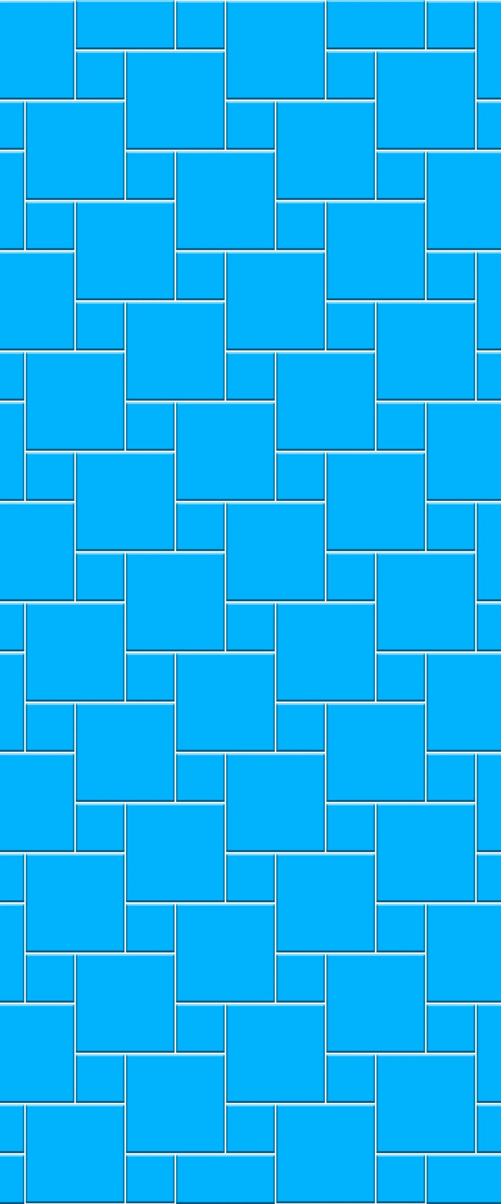 Blue Pin Wheel Tile Acrylic Shower Wall Panel 2440mm x 1220mm (3mm Thick)