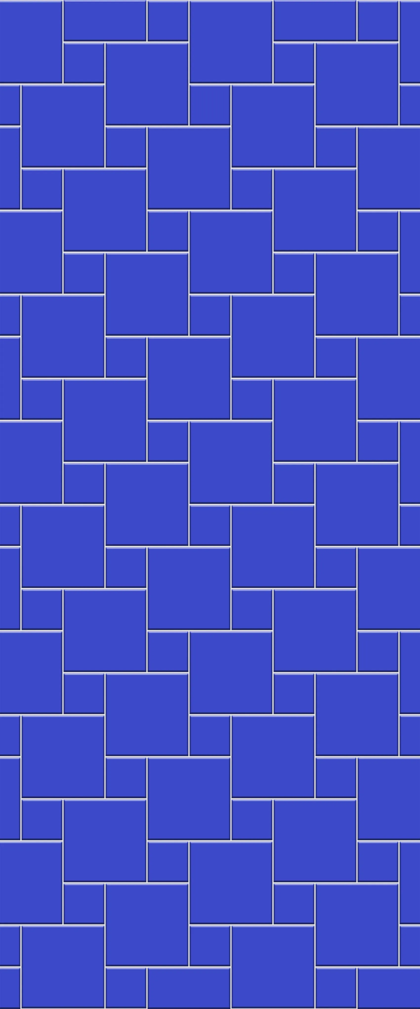 Blue Pin Wheel Tile Acrylic Shower Wall Panel 2440mm x 1220mm (3mm Thick)
