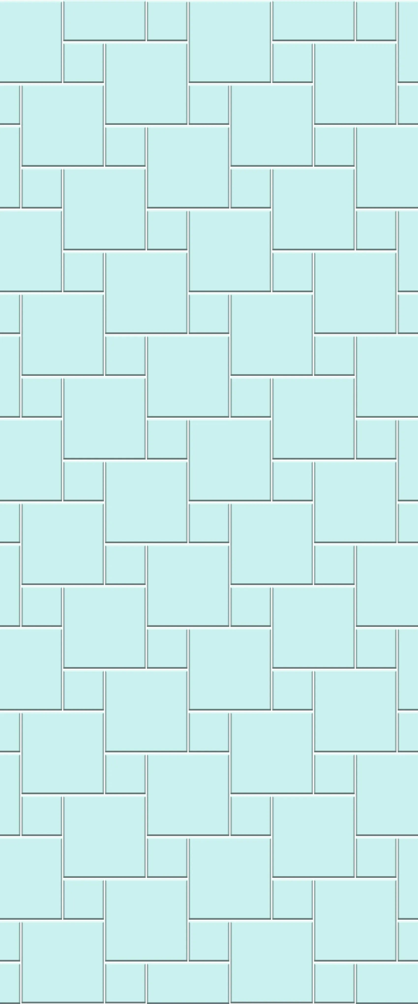 Blue Pin Wheel Tile Acrylic Shower Wall Panel 2440mm x 1220mm (3mm Thick)