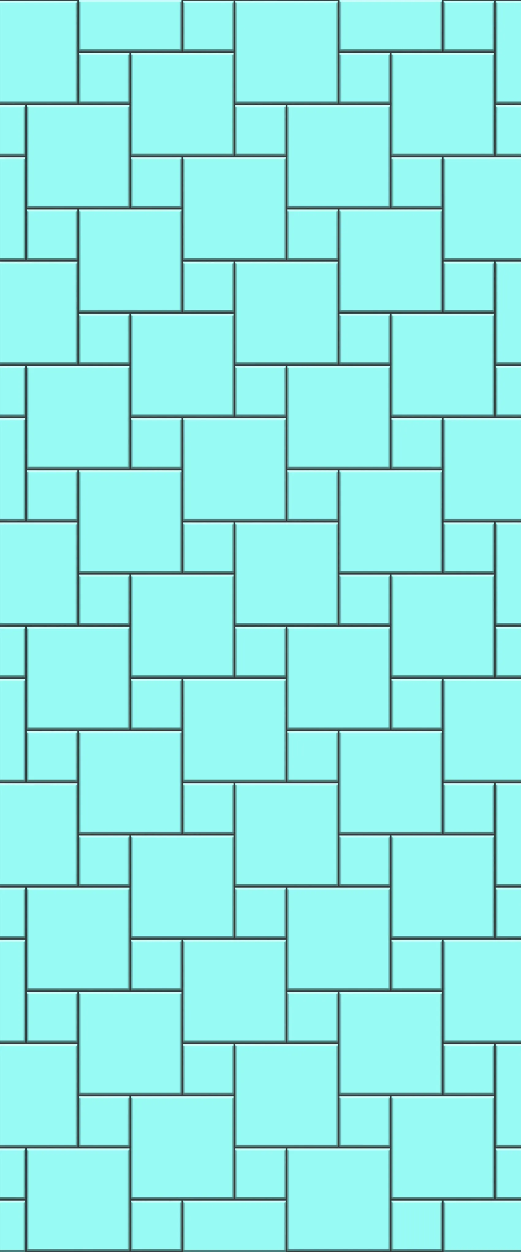Blue Pin Wheel Tile Acrylic Shower Wall Panel 2440mm x 1220mm (3mm Thick)