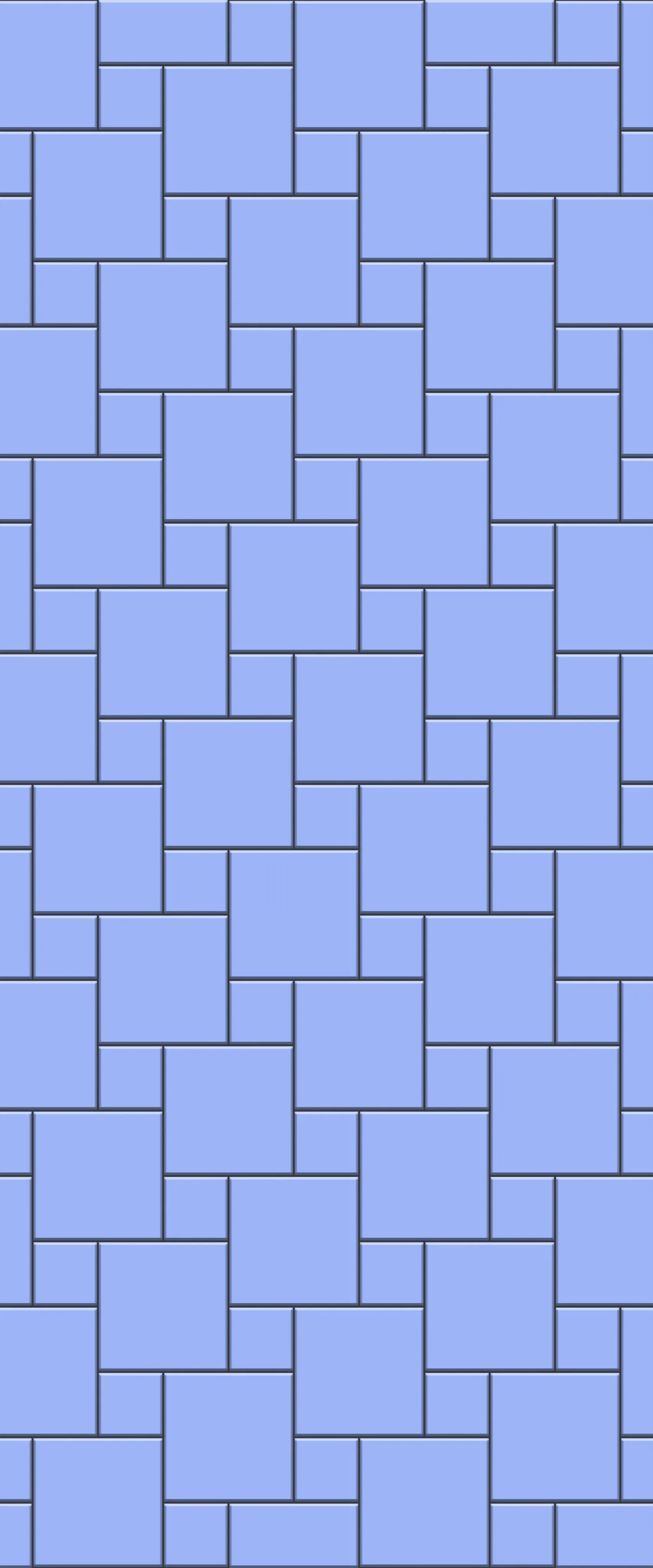 Blue Pin Wheel Tile Acrylic Shower Wall Panel 2440mm x 1220mm (3mm Thick)