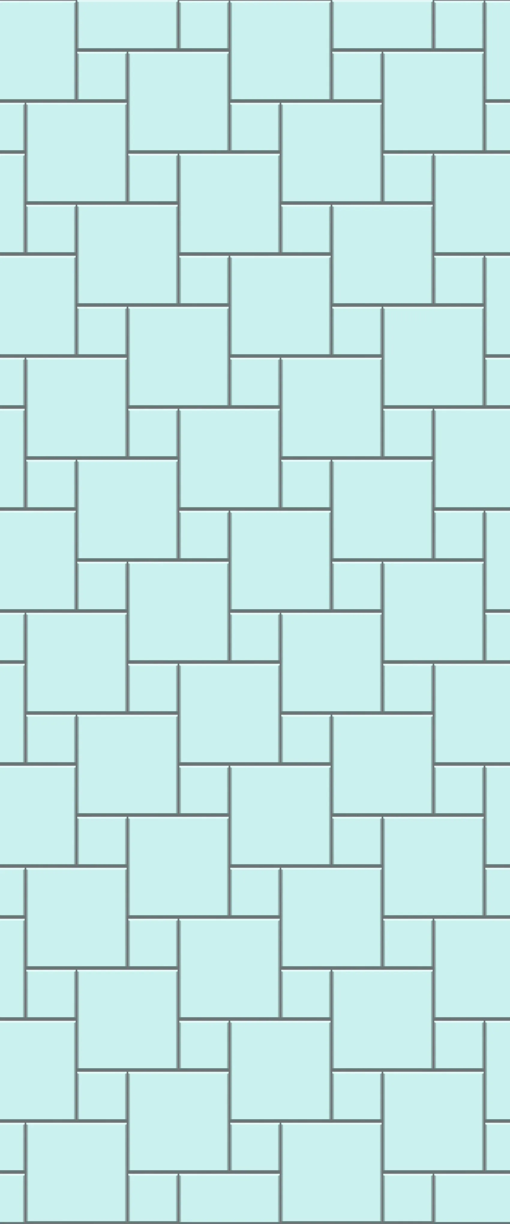 Blue Pin Wheel Tile Acrylic Shower Wall Panel 2440mm x 1220mm (3mm Thick)