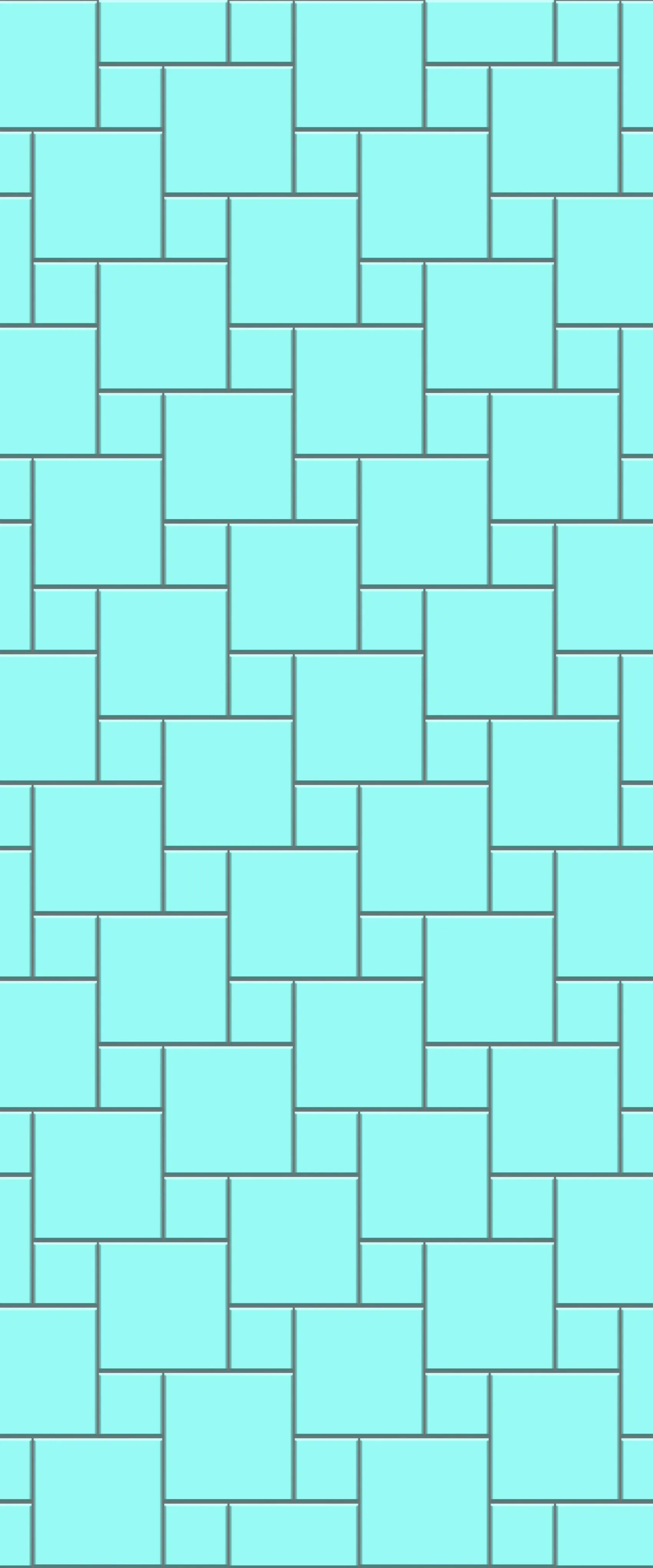 Blue Pin Wheel Tile Acrylic Shower Wall Panel 2440mm x 1220mm (3mm Thick)