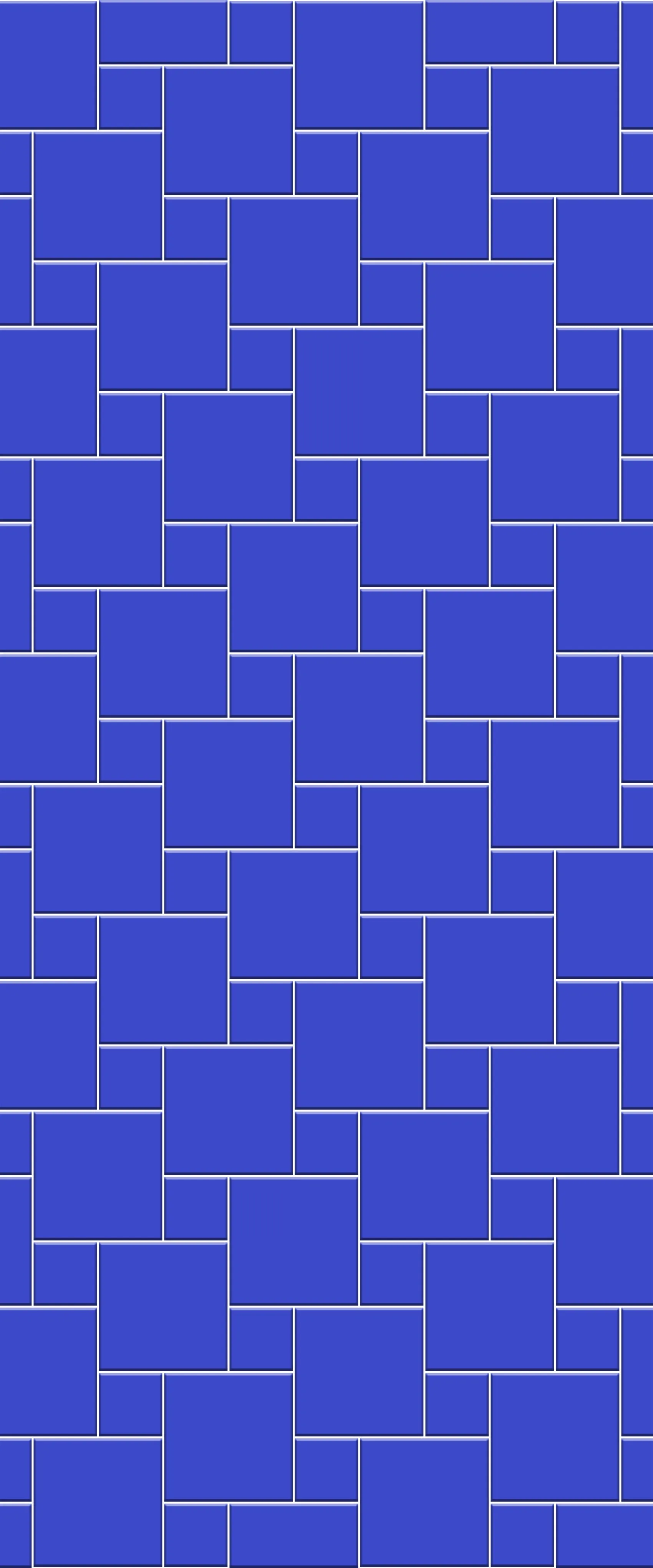 Blue Pin Wheel Tile Acrylic Shower Wall Panel 2440mm x 1220mm (3mm Thick)