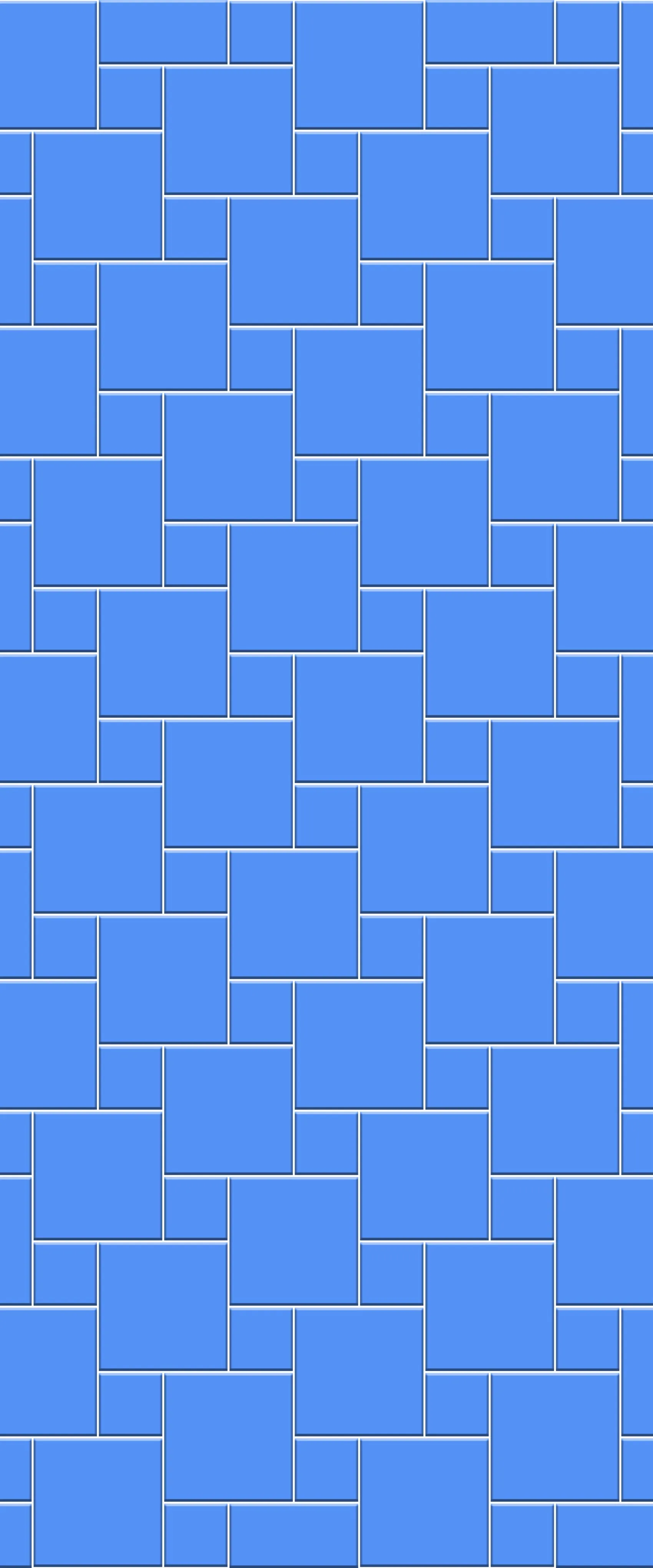 Blue Pin Wheel Tile Acrylic Shower Wall Panel 2440mm x 1220mm (3mm Thick)