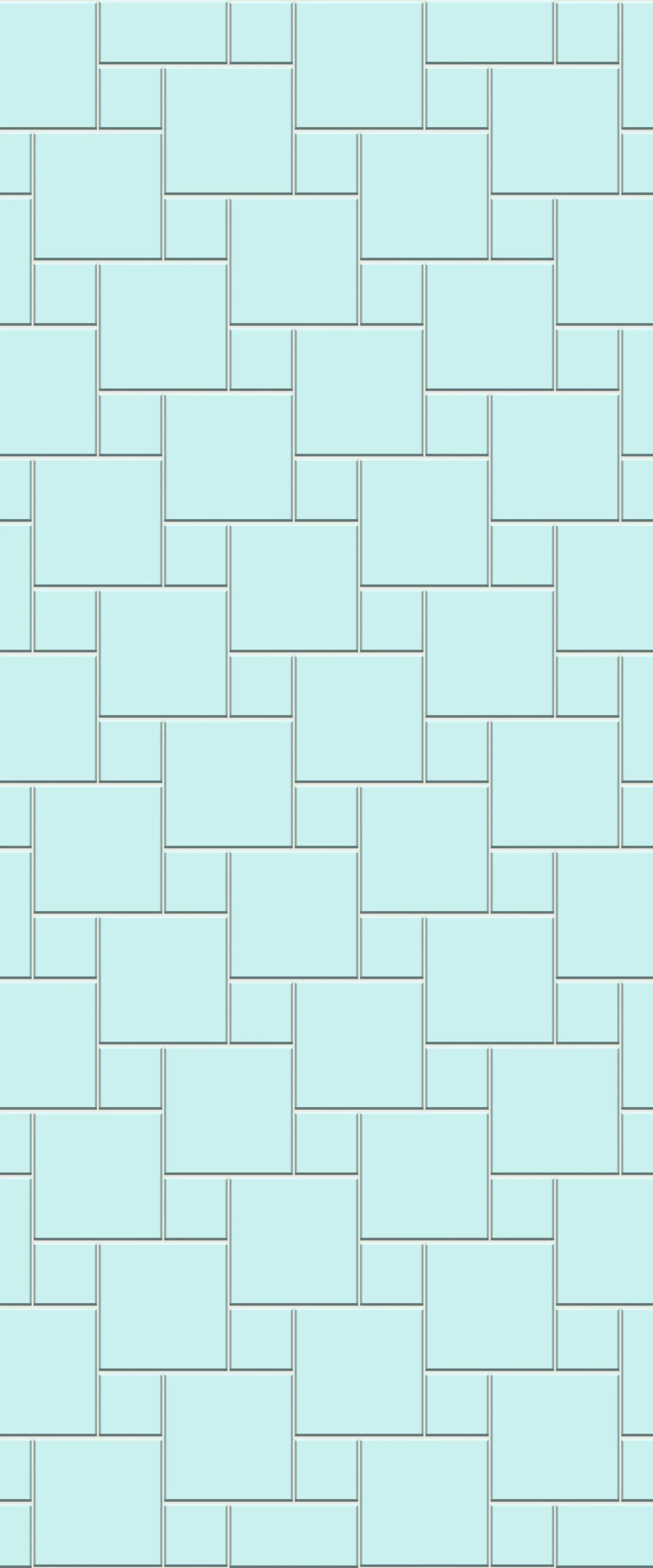 Blue Pin Wheel Tile Acrylic Shower Wall Panel 2440mm x 1220mm (3mm Thick)