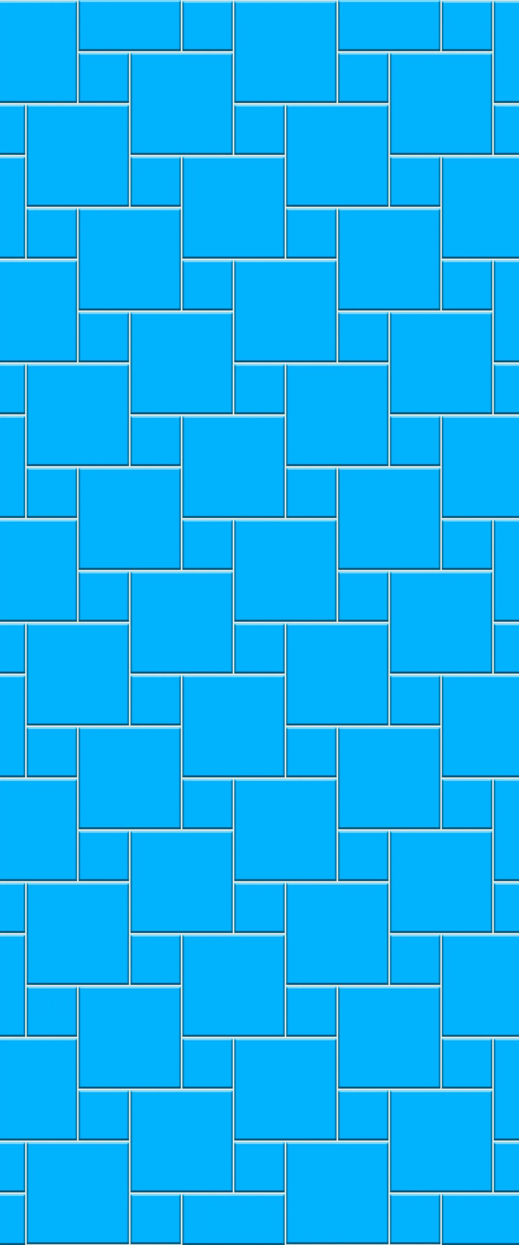 Blue Pin Wheel Tile Acrylic Shower Wall Panel 2440mm x 1220mm (3mm Thick)