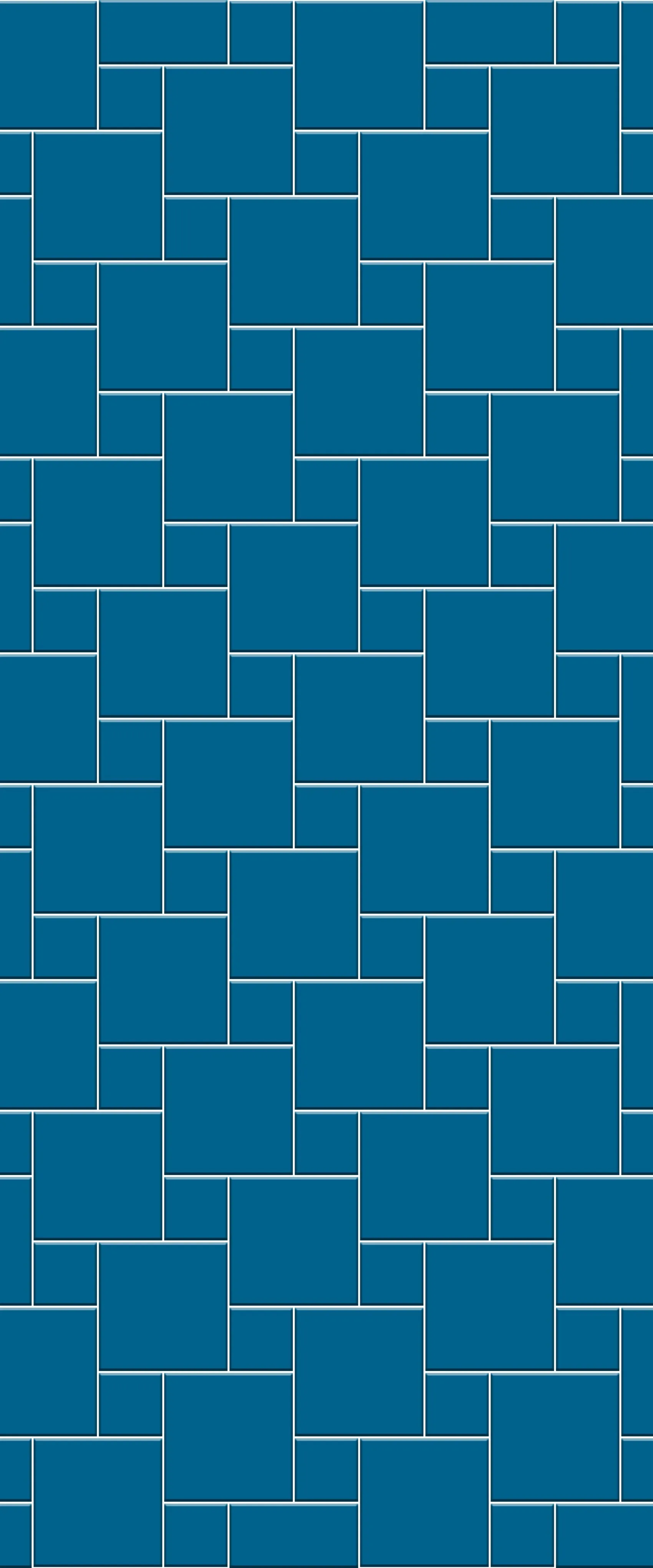 Blue Pin Wheel Tile Acrylic Shower Wall Panel 2440mm x 1220mm (3mm Thick)