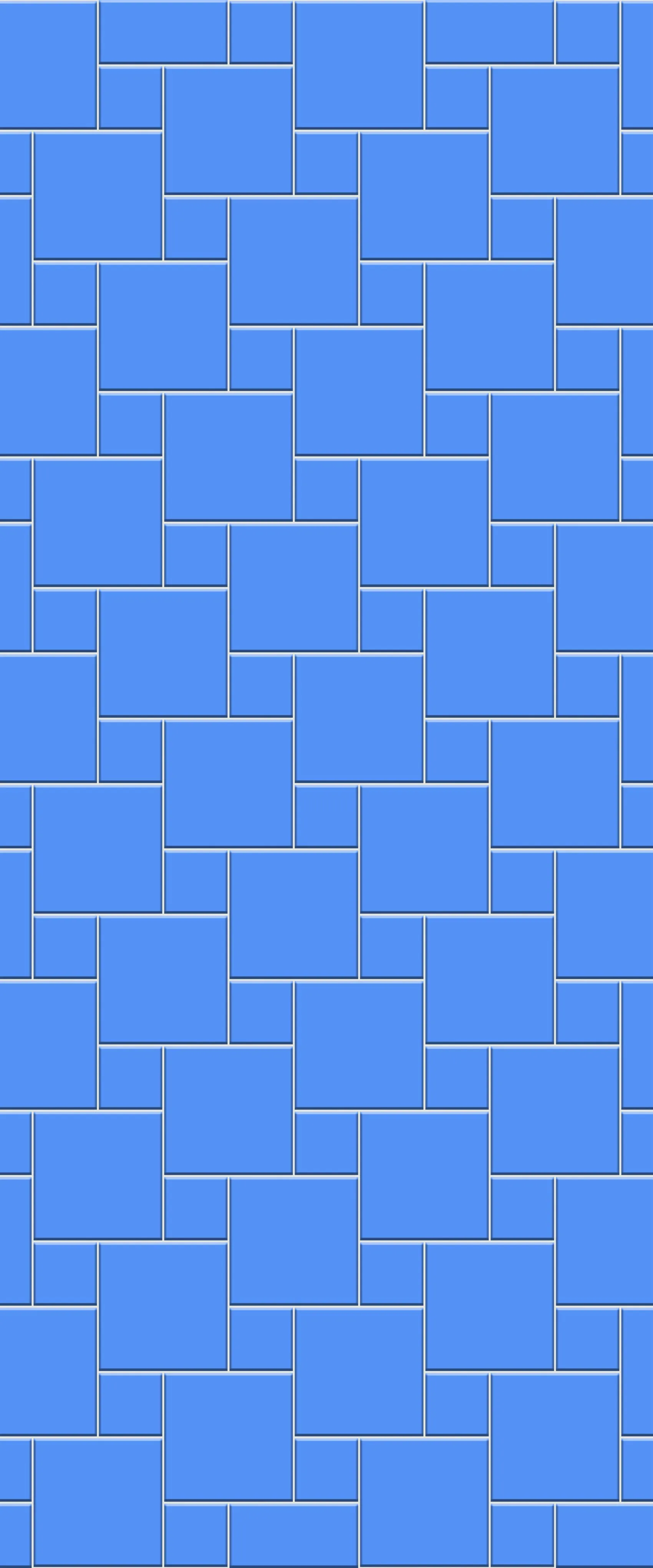 Blue Pin Wheel Tile Acrylic Shower Wall Panel 2440mm x 1220mm (3mm Thick)
