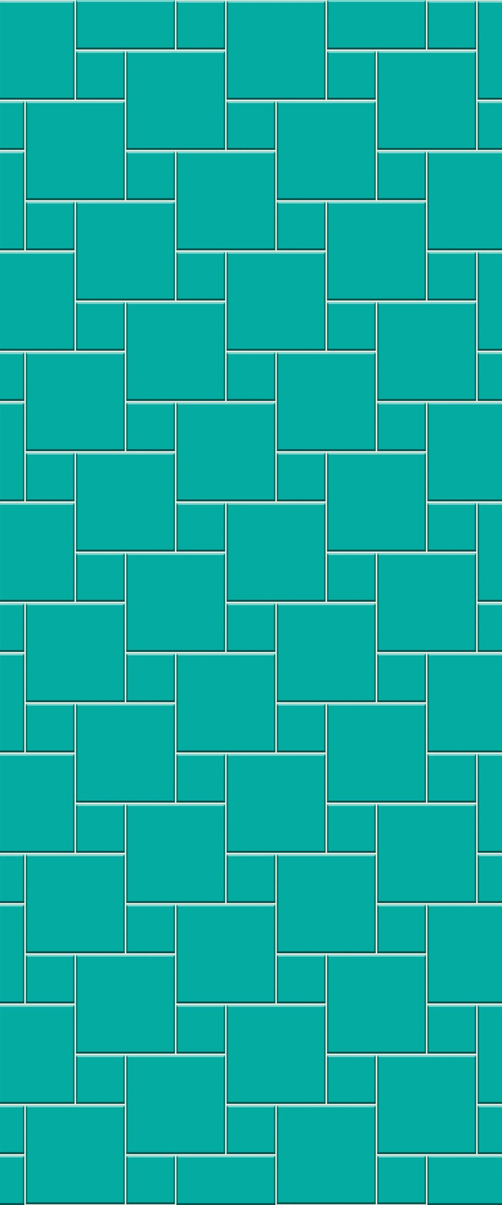 Blue Pin Wheel Tile Acrylic Shower Wall Panel 2440mm x 1220mm (3mm Thick)