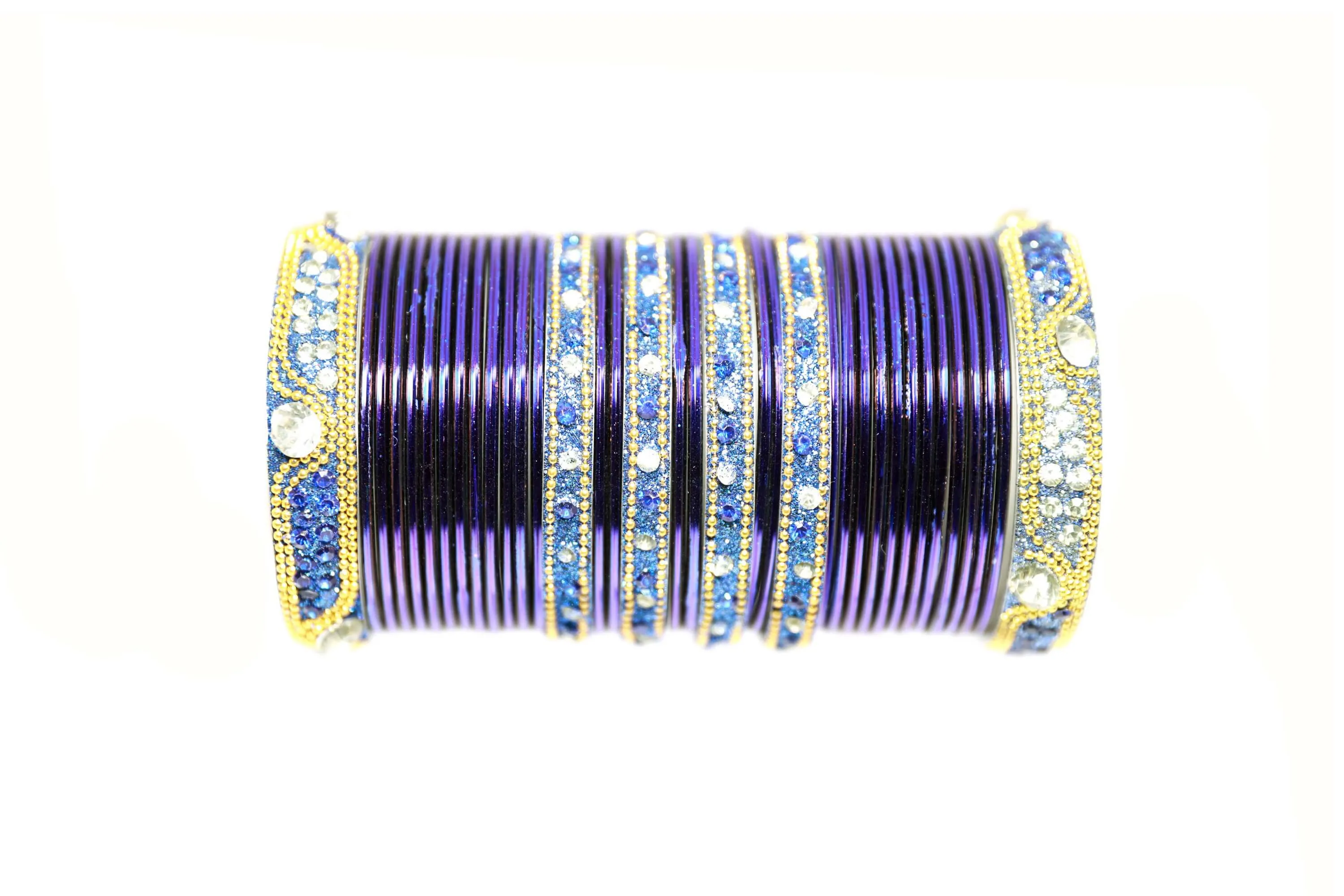 Blue- Purple Metal Bangles