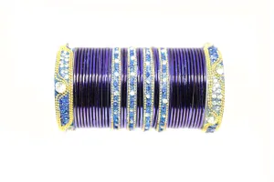Blue- Purple Metal Bangles