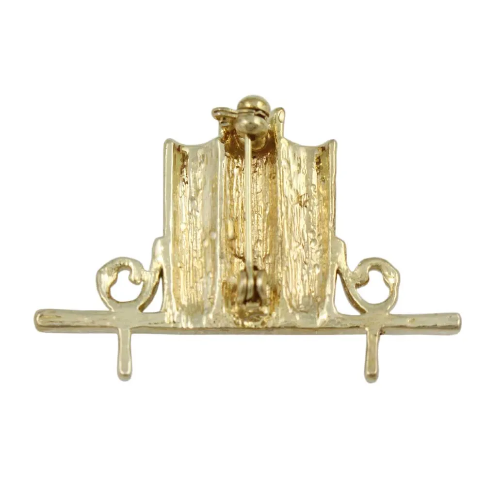 Books on a Shelf Brooch Pin in Colorful Enamel - PF231