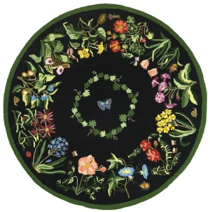 Botanical 5' Round Black