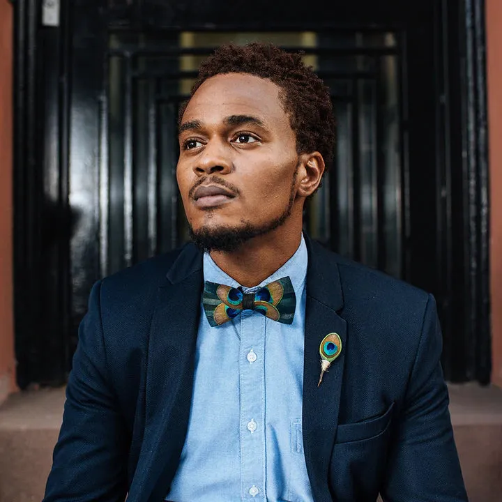 Brackish - Peacock Feather Lapel Pin