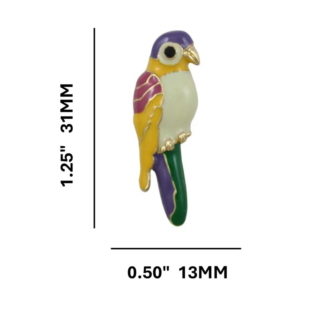 Bright Colorful Enamel Parrot Lapel Tac Pin - SPA401