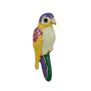 Bright Colorful Enamel Parrot Lapel Tac Pin - SPA401