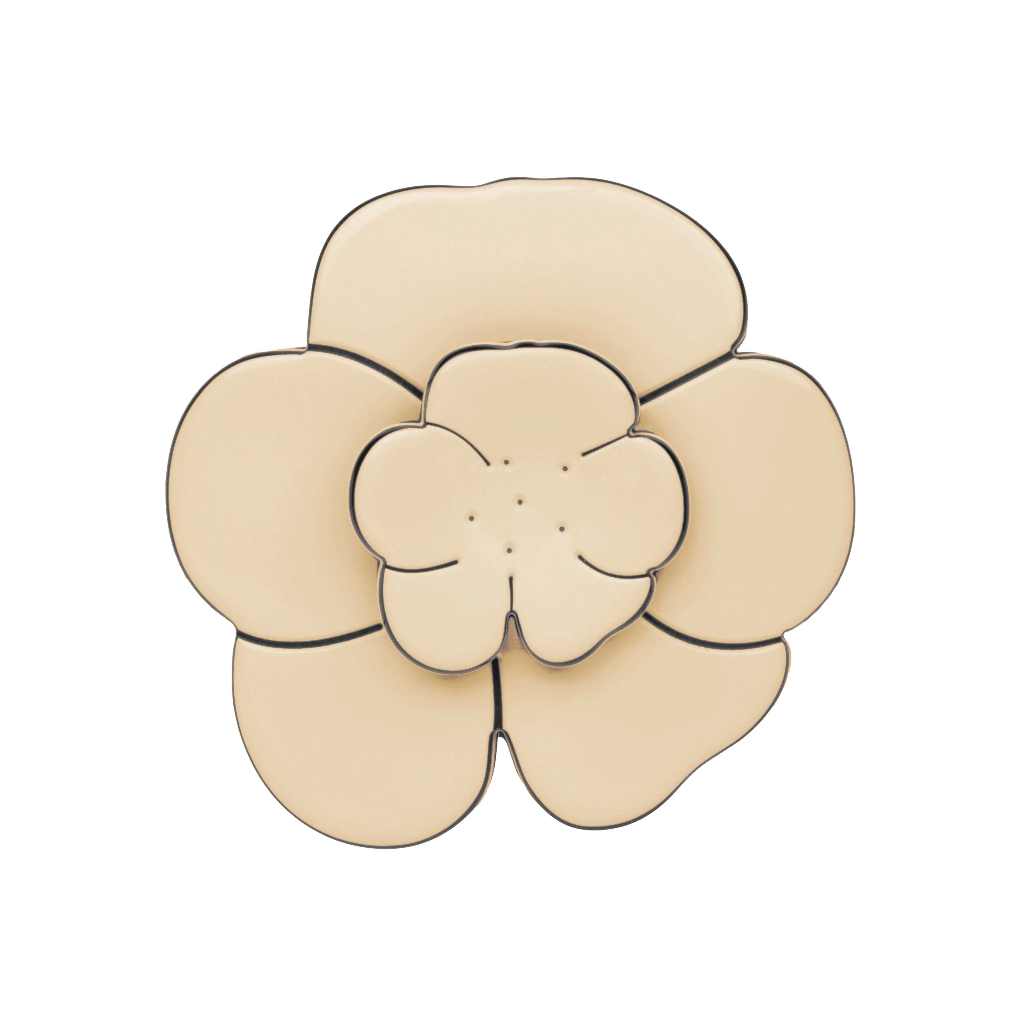 Camelia Medium Ivory Brooch