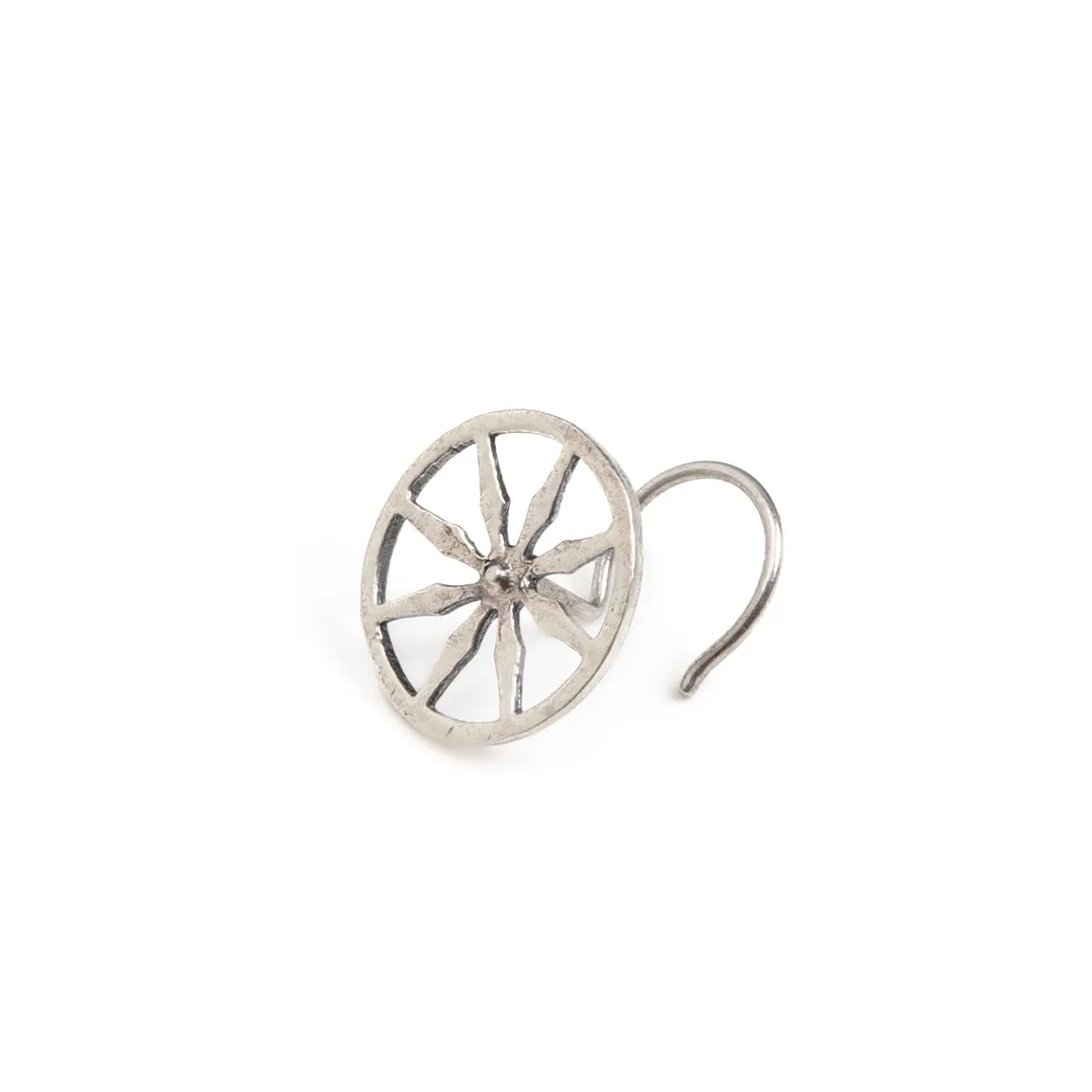 Chakra Silver Nose Pin - Pierced by MOHA