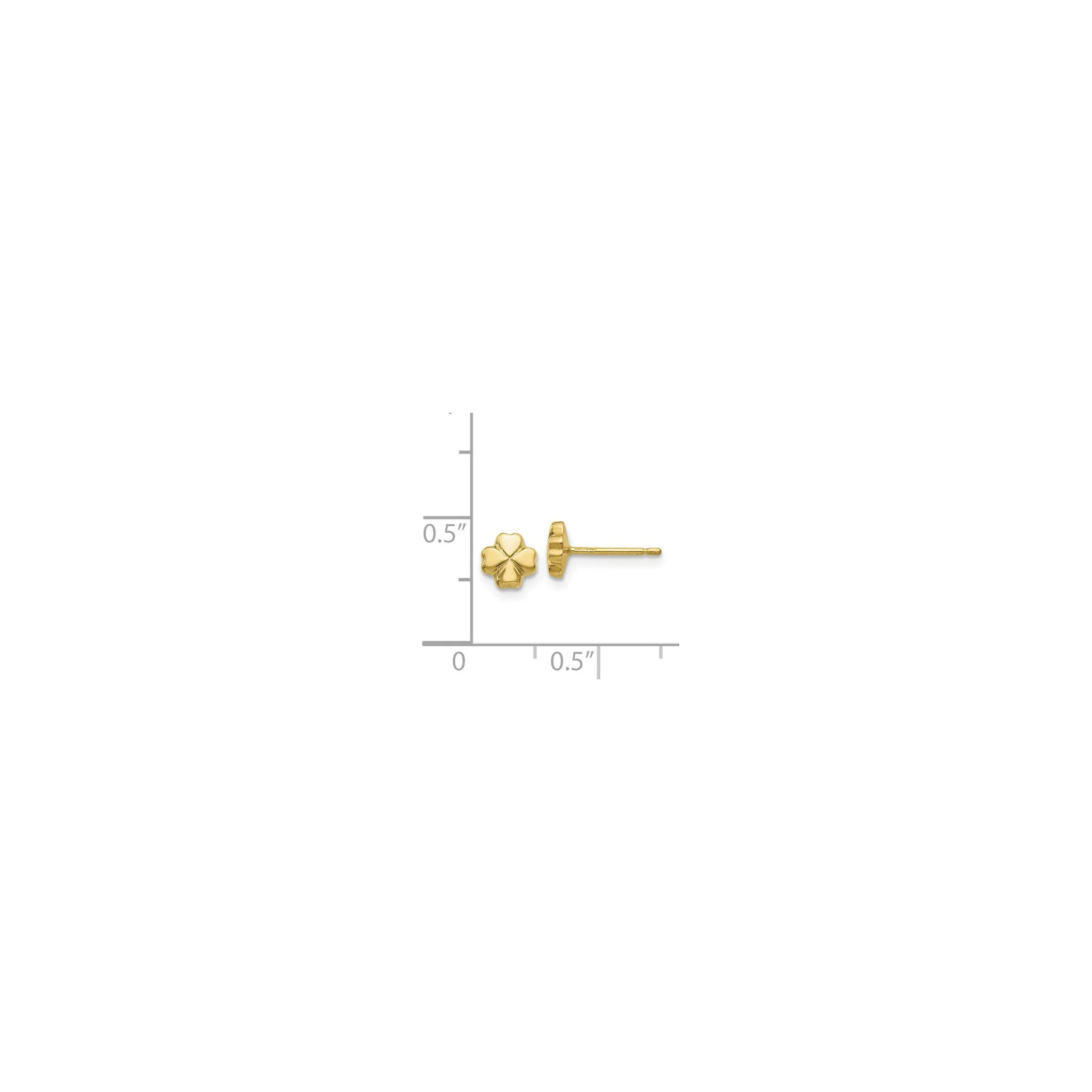 Clover Stud Earrings (14K)