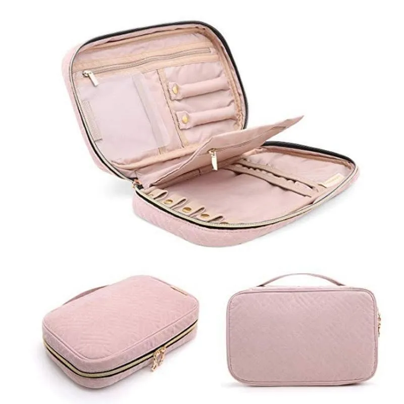 Color: FLAMINGO PINK - Nomad Jewelry And Accessory Pouch
