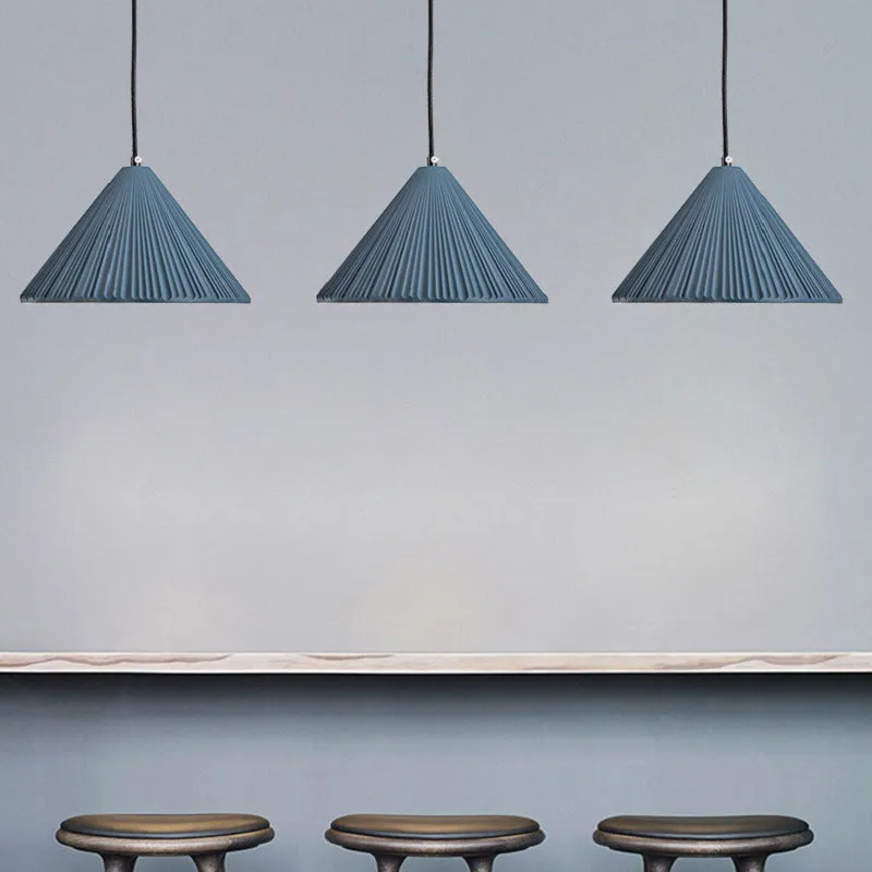 Colorful Bamboo Hat Pendant Lamp