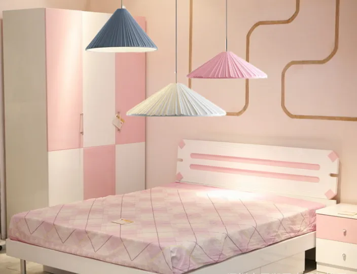 Colorful Bamboo Hat Pendant Lamp