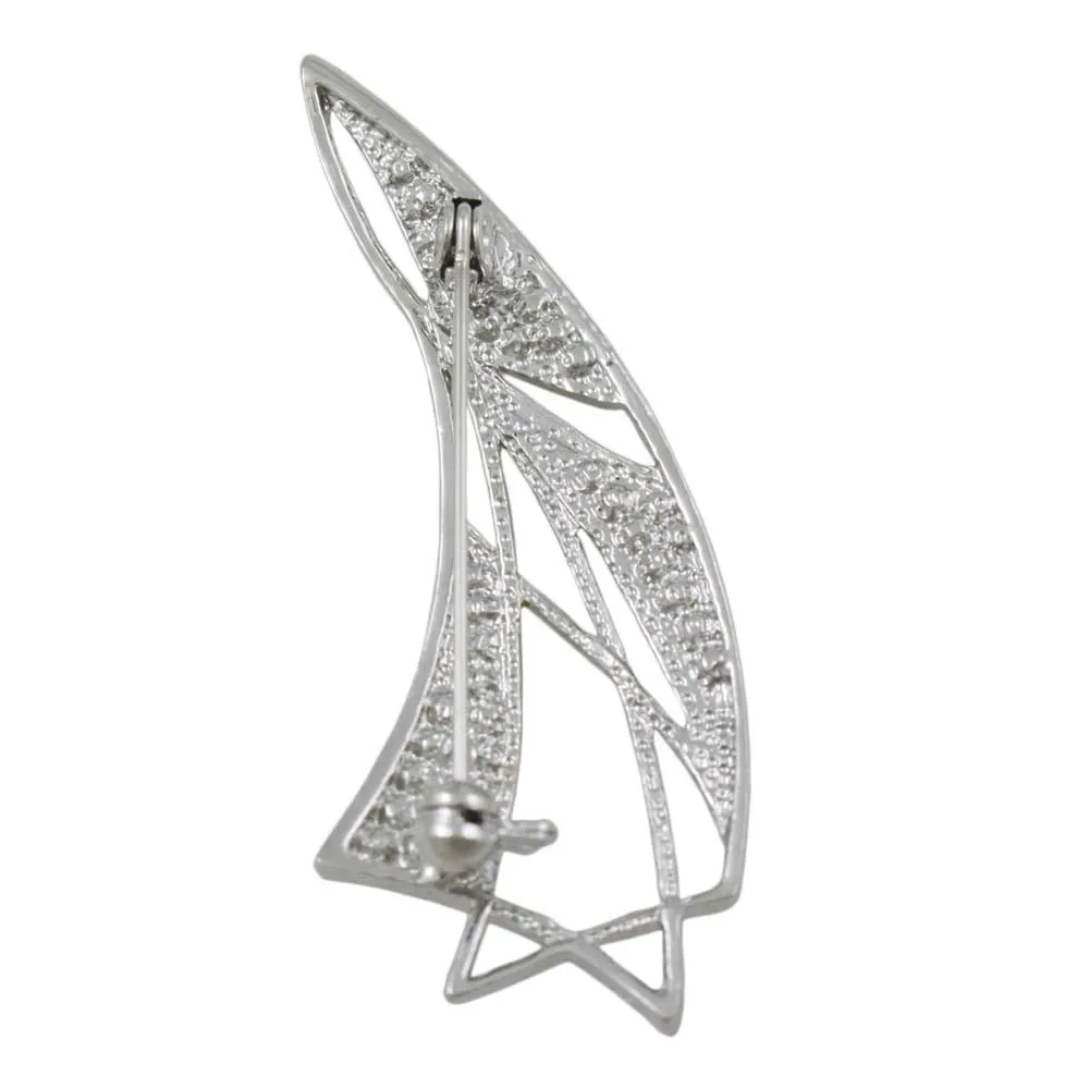 Colorful Enamel and Crystal Sailboat Brooch Pin - PRF911