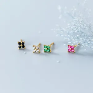 Colorful Mini Flowers Stud Earrings-SS072