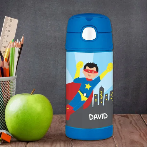 Cool Superhero Personalized Thermos Bottle
