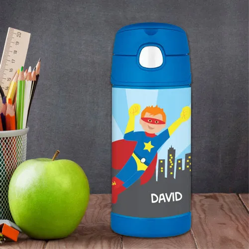 Cool Superhero Personalized Thermos Bottle