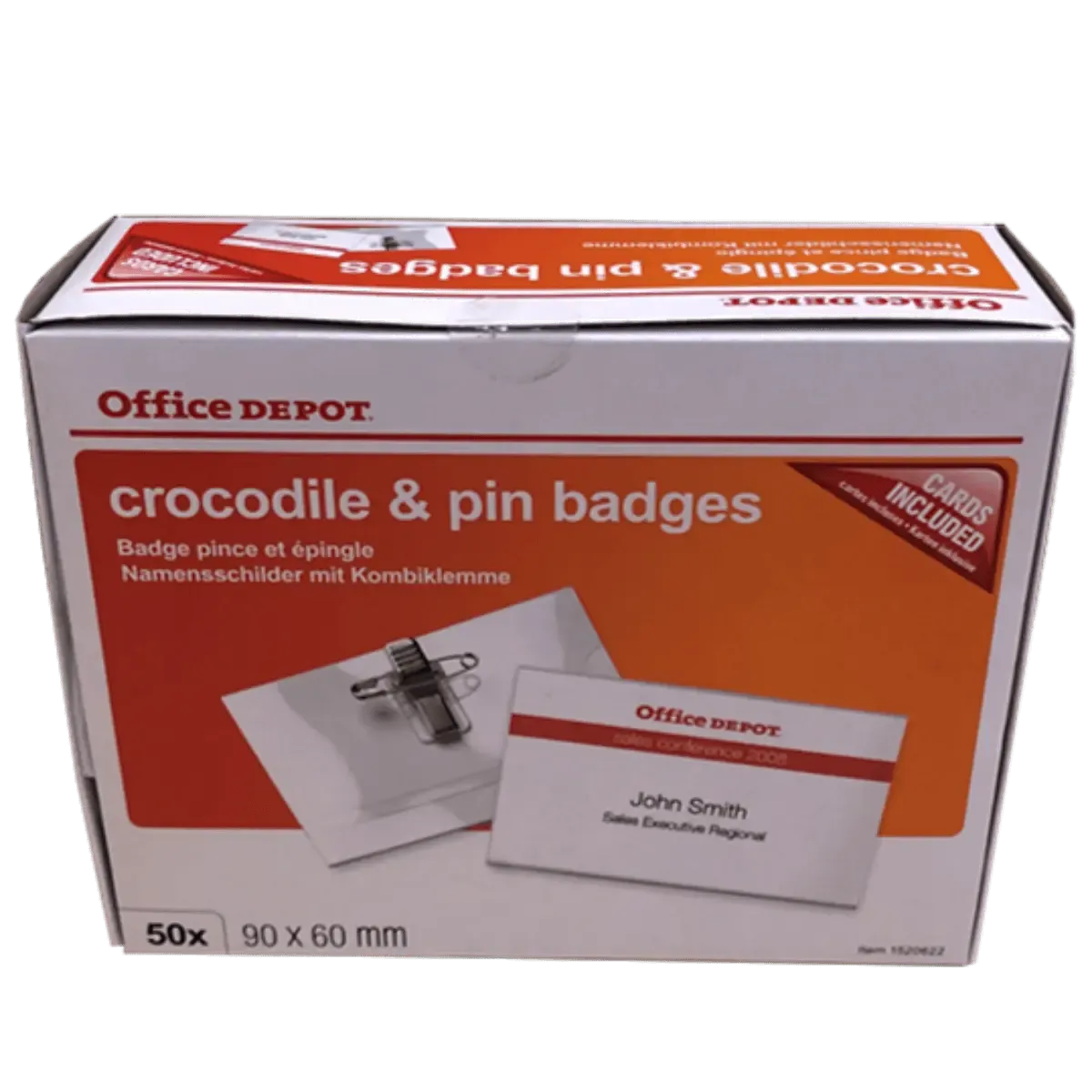 Crocodile Badge Clips By Office Depot Box of 50