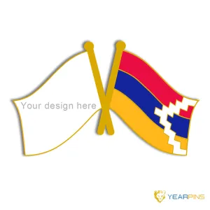 Crossed Flag Pins - Nagorno-Karabakh & Custom