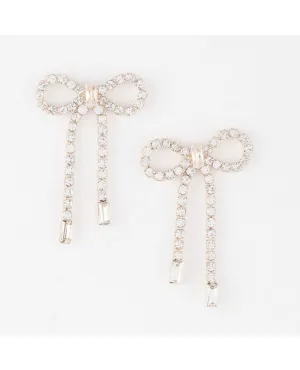 Crystal Bow Gold Hat Pin
