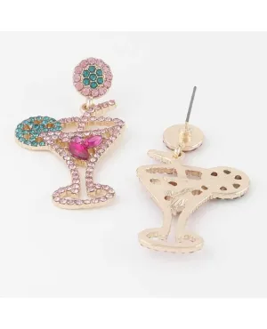 Crystal Cocktail Pink Hat Pin