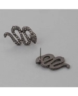 Crystal Snake Black Hat Pin