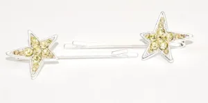 Crystal Star Bobby Pins - Pair
