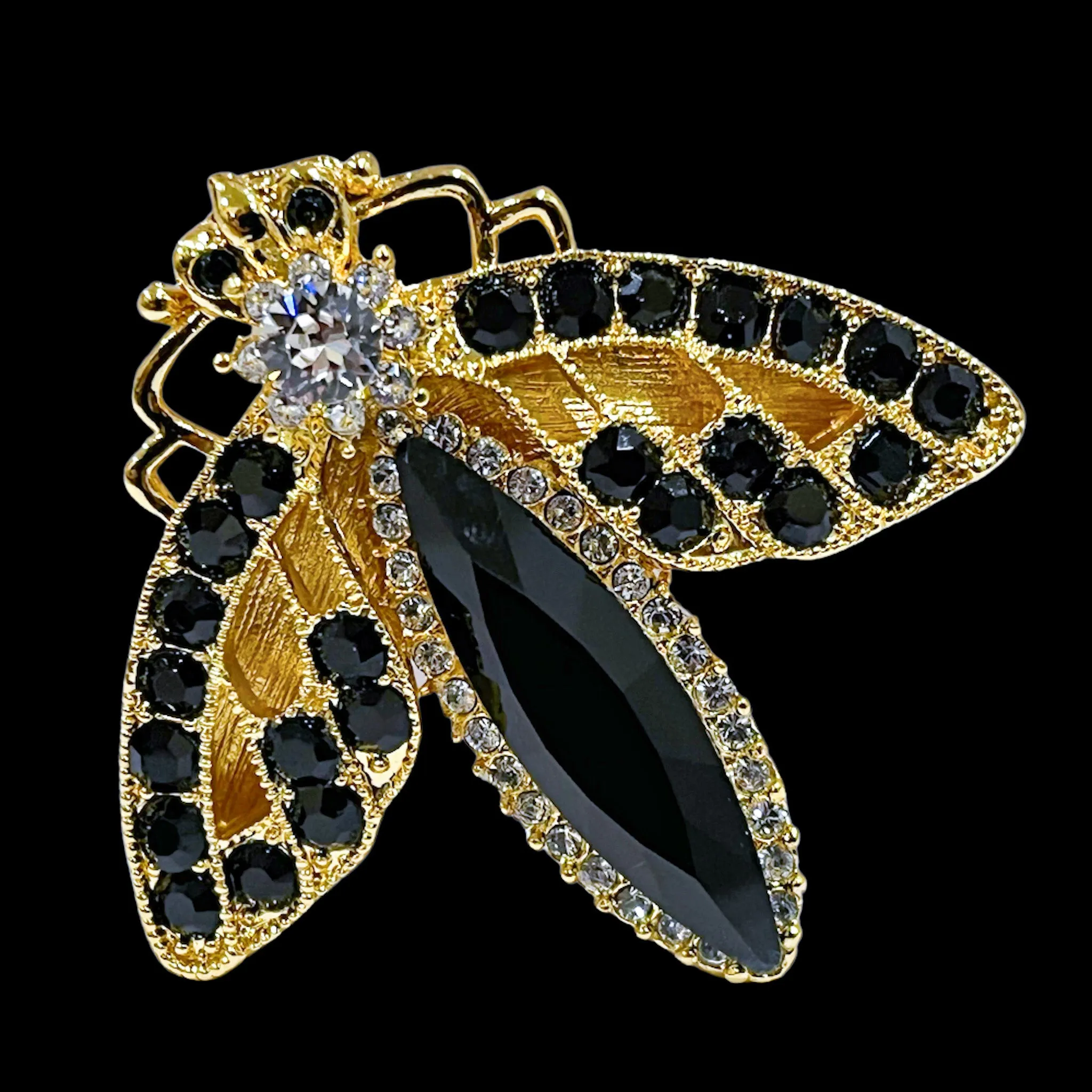 Crystallized Firefly Brooch Pin Featuring Premium Crystals