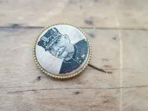 Custom Button Embroidered  Button Pins Military Pin back Button Joseph Joffre